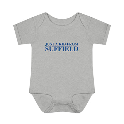 Just a kid from Suffield Infant Baby Rib Bodysuit
