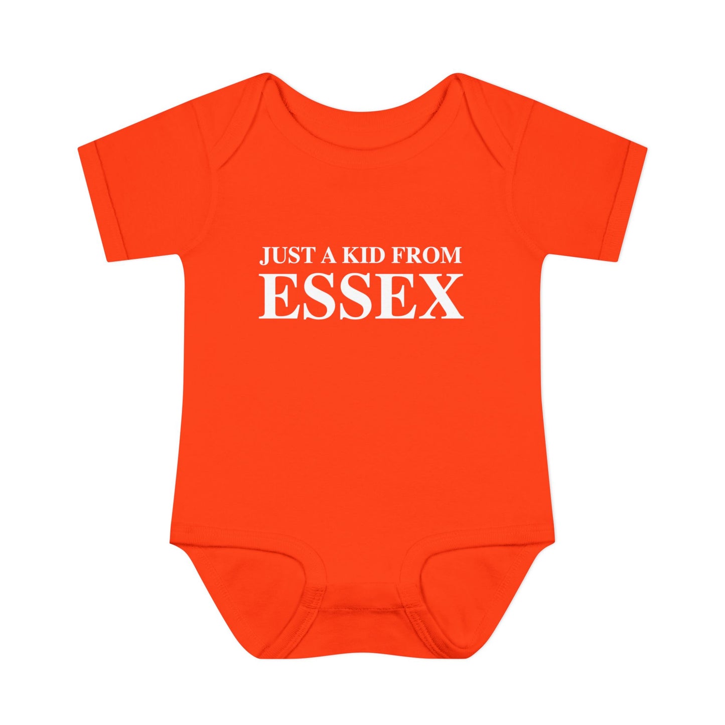 Just a kid from Essex Infant Baby Rib Bodysuit