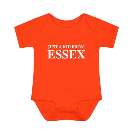 Just a kid from Essex Infant Baby Rib Bodysuit