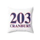 203 Cranbury Red, White & Blue Spun Polyester Square Pillow