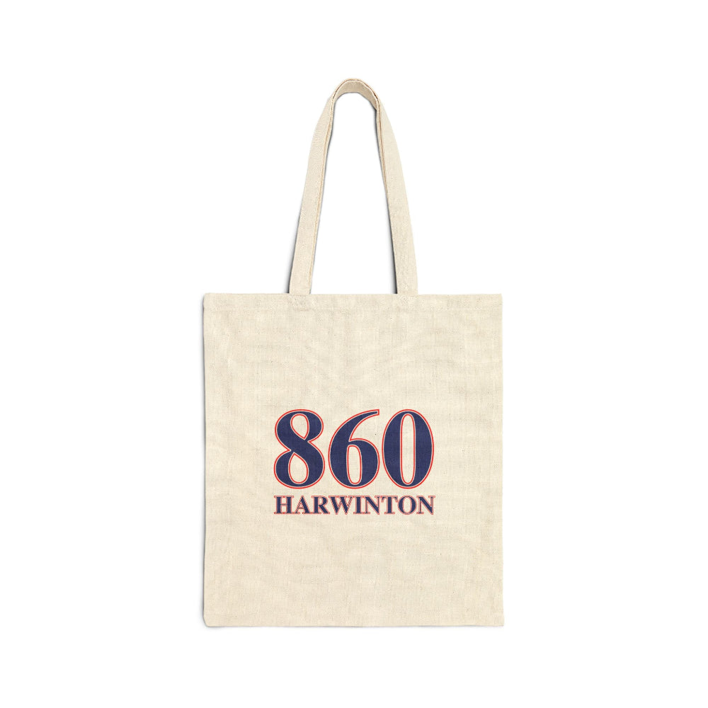 860 Harwinton Red white and blue tote bag // harwinton connecticut gifts and merch // finding connecticut 
