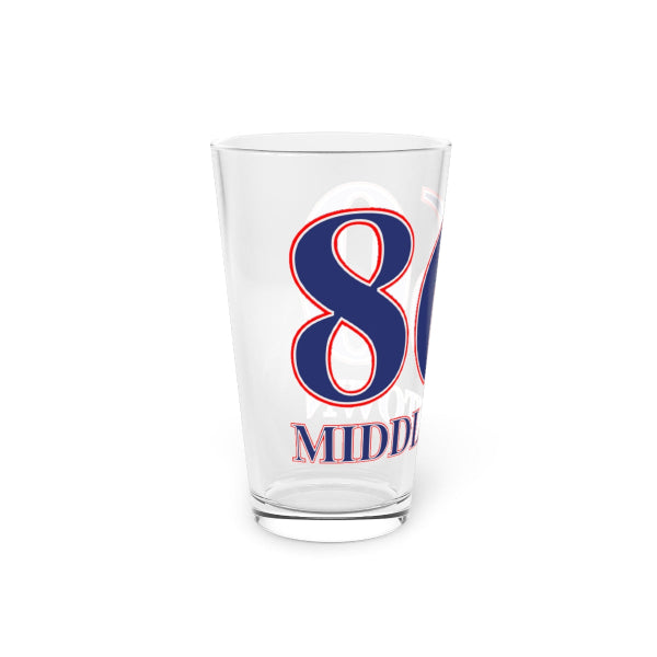 860 middletown red white blue pint glass // middletown connecticut drinkware, mugs and gifts // finding connecticut 