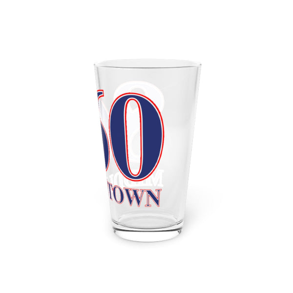 860 middletown red white blue pint glass // middletown connecticut drinkware, mugs and gifts // finding connecticut 