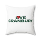 Love Cranbury Spun Polyester Square Pillow