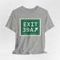 Vintage Exit 39A Merritt Parkway Sign Unisex Jersey Short Sleeve T-Shirt