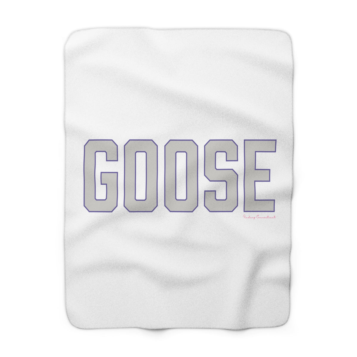 Goose Zip Code Gray & Purple Sherpa Fleece Blanket