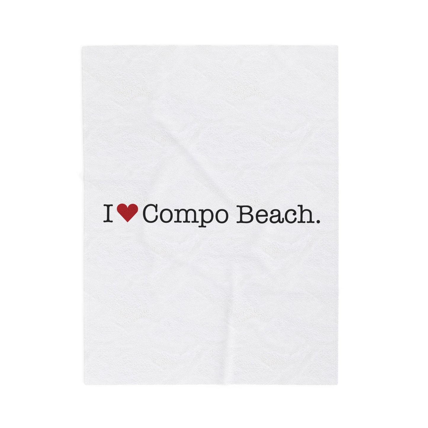 I Heart Compo Beach. Velveteen Plush Blanket