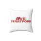 Love Stratford Spun Polyester Square Pillow