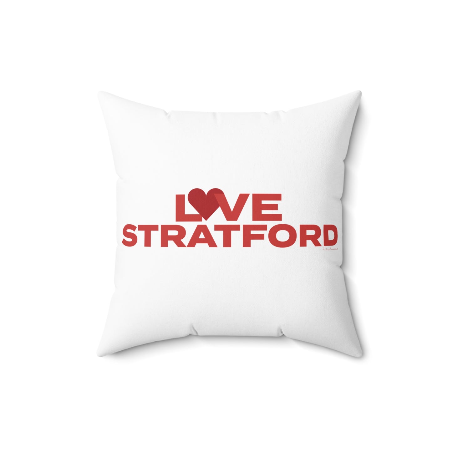 Love Stratford Spun Polyester Square Pillow