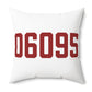 06095 Windsor Connecticut Zip Code Polyester Square Pillow
