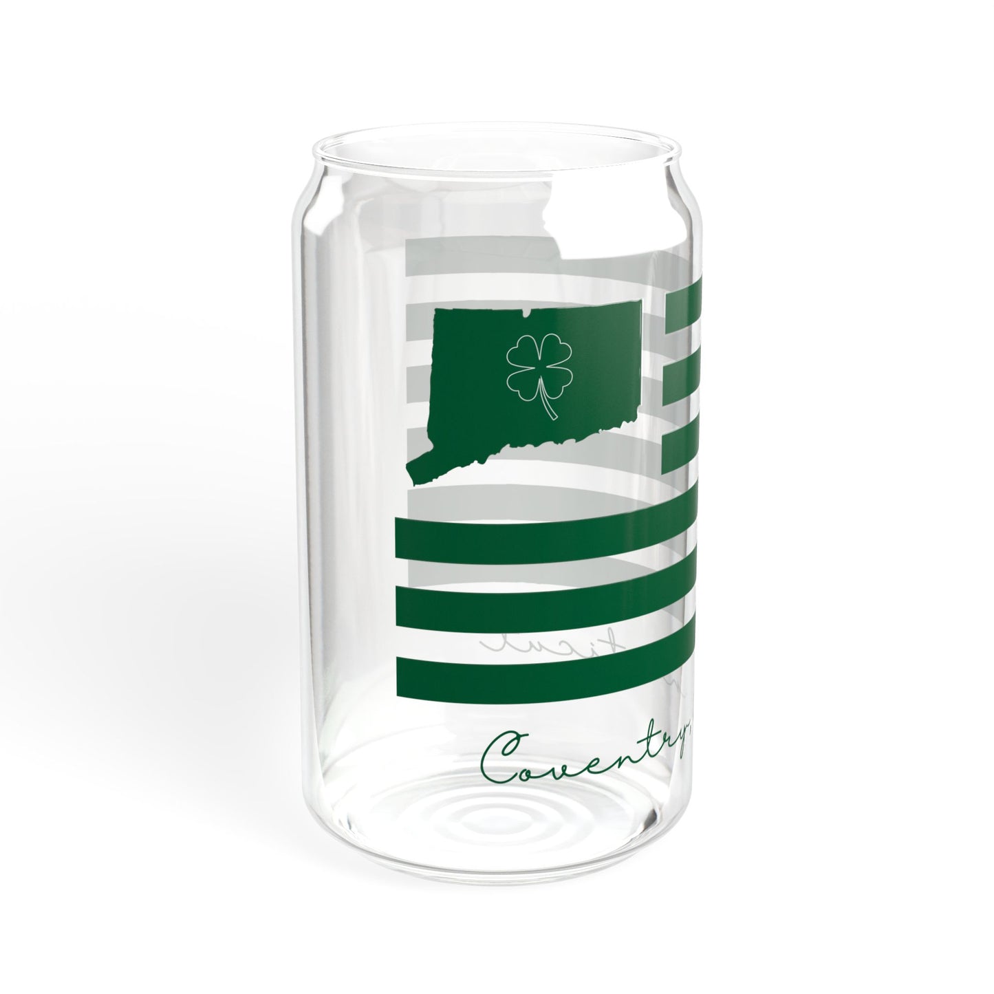 Coventry Connecticut St. Patrick’s Day Flag Sipper Glass, 16oz
