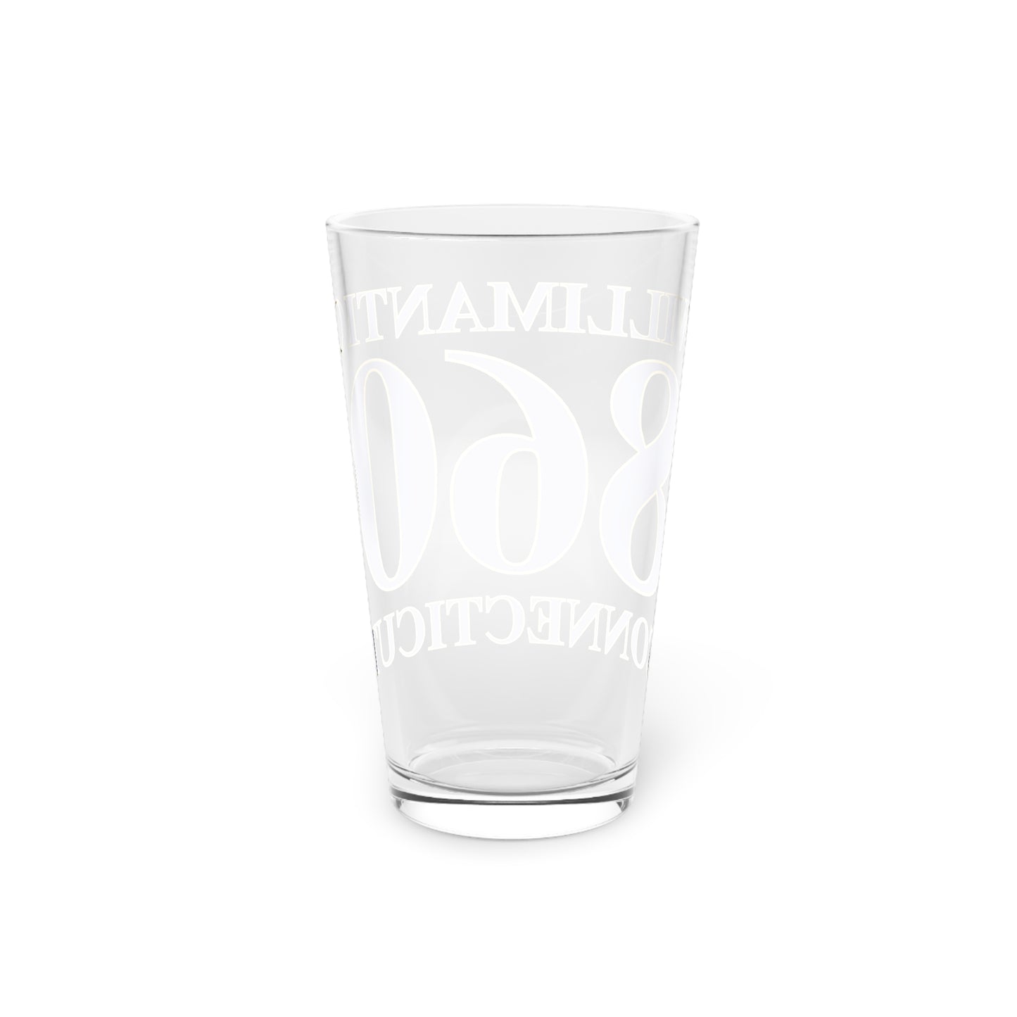Willimantic 860 Connecticut Pint Glass, 16oz