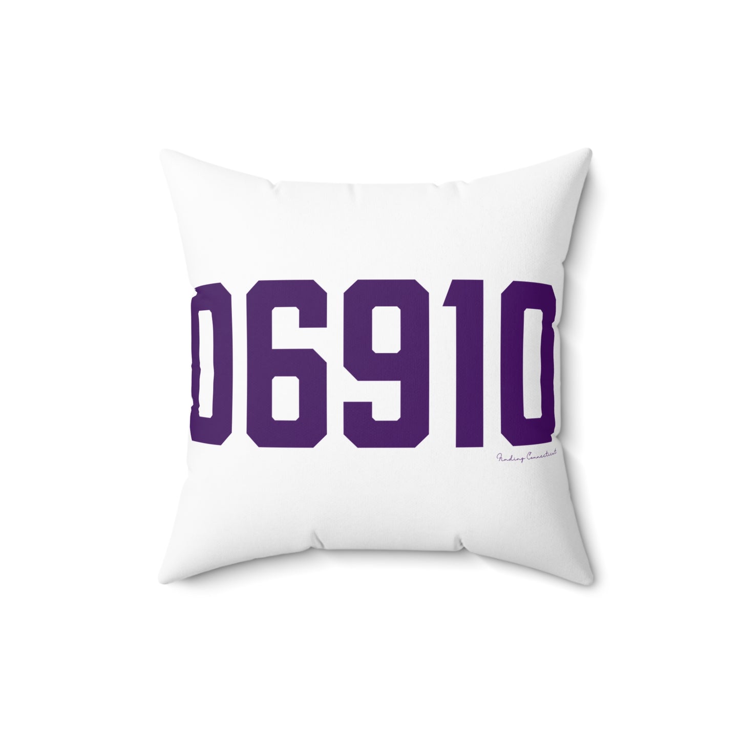 06910 Stamford Connecticut Zip Code Spun Polyester Square Pillow