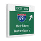 Vintage WCP Exit 68W Matte Canvas, Stretched, 1.25"