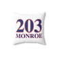 203 Monroe Red White & Blue Spun Polyester Square Pillow