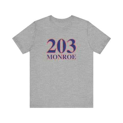 203 Monroe Red White & Blue Unisex Jersey Short Sleeve T-Shirt