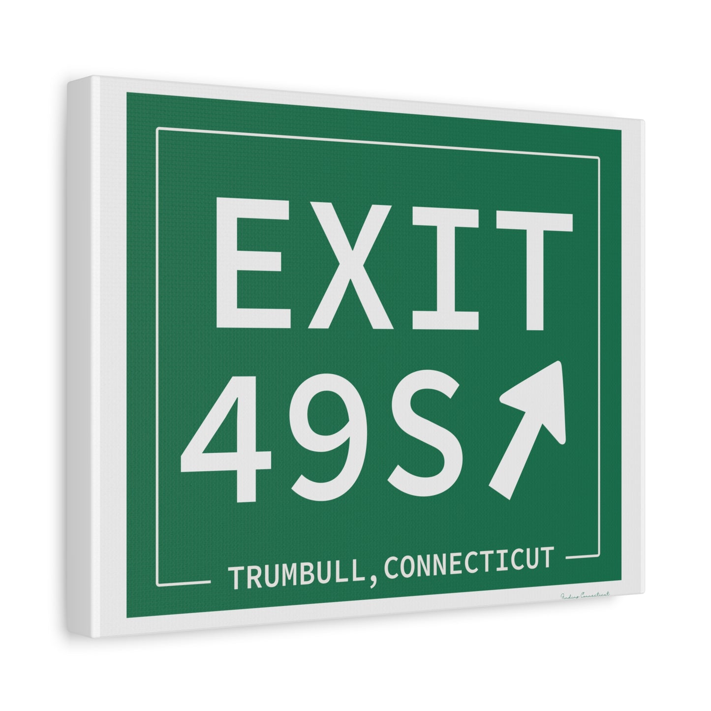 Vintage Exit 49S  Merritt Parkway Sign Matte Canvas, Stretched, 1.25"