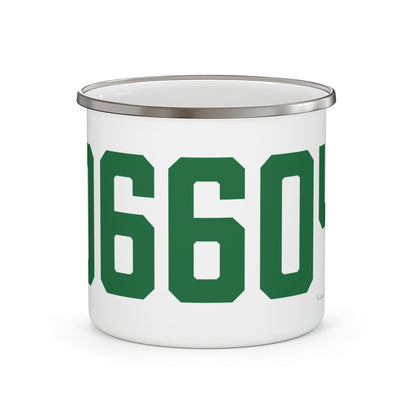 06604 Bridgeport Connecticut Zip Code Enamel Camping Mug