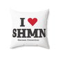 I Heart SHMN Spun Polyester Square Pillow