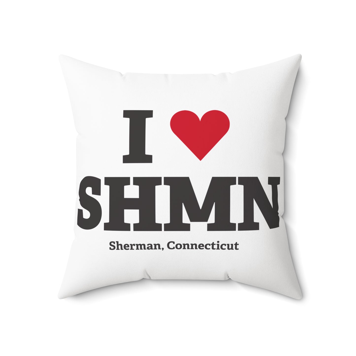 I Heart SHMN Spun Polyester Square Pillow