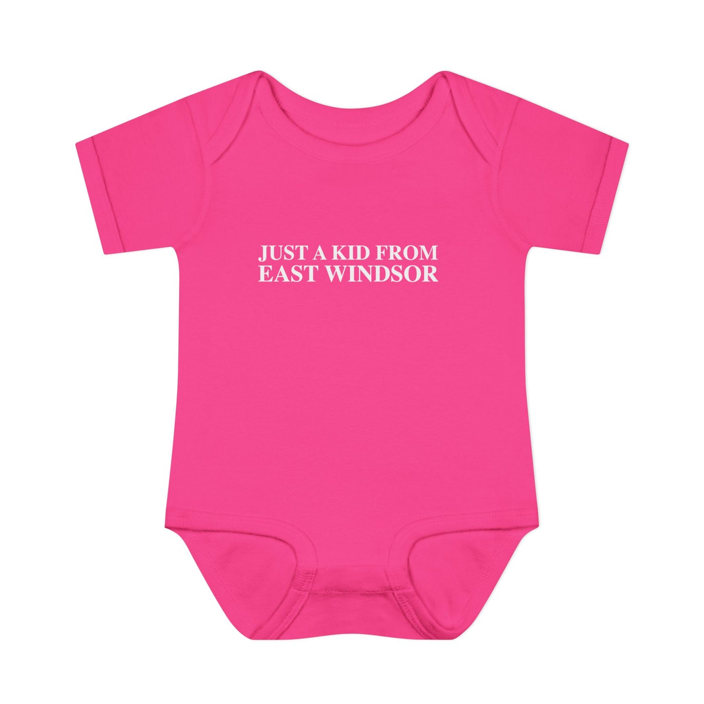 Just a kid from East Windsor Infant Baby Rib Bodysuit