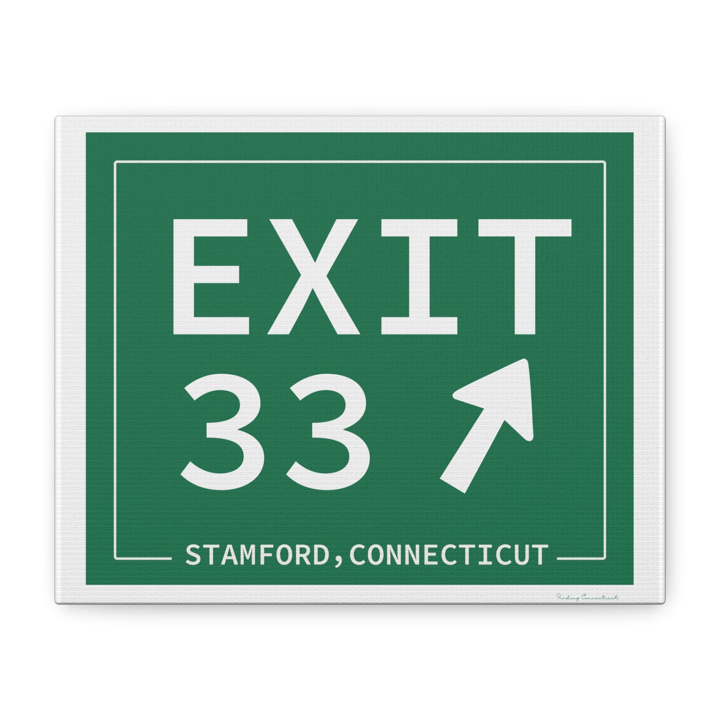Vintage Exit 33 Merritt Parkway Sign Matte Canvas, Stretched, 1.25"