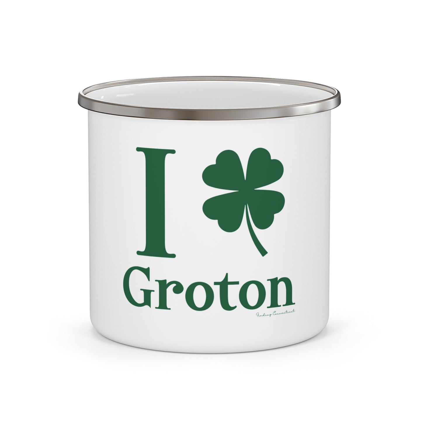 I Clover Groton Enamel Camping Mug