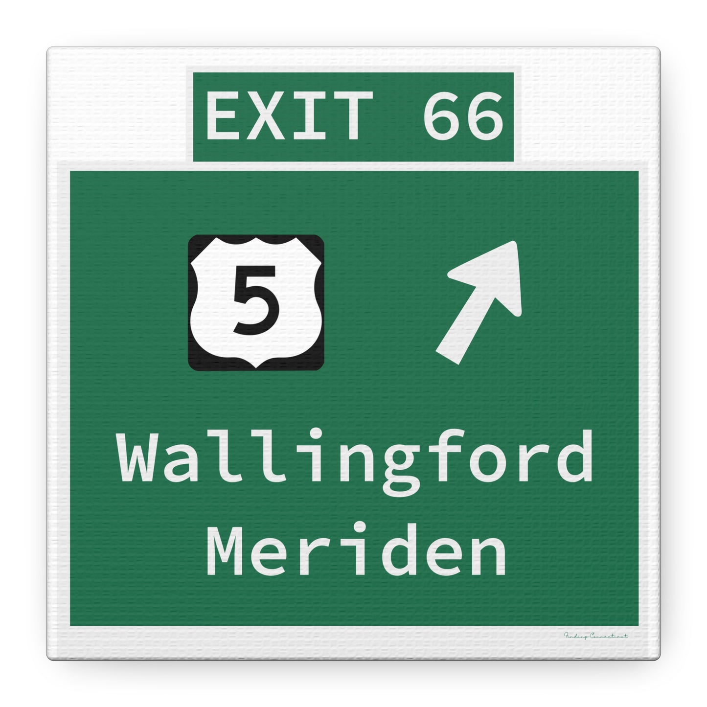Vintage WCP Exit 66 Sign Matte Canvas, Stretched, 1.25"