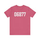06877 Ridgefield CT Zip Code Unisex Jersey Short Sleeve T-Shirt