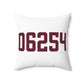 06254 Franklin Connecticut Zip Code Spun Polyester Square Pillow