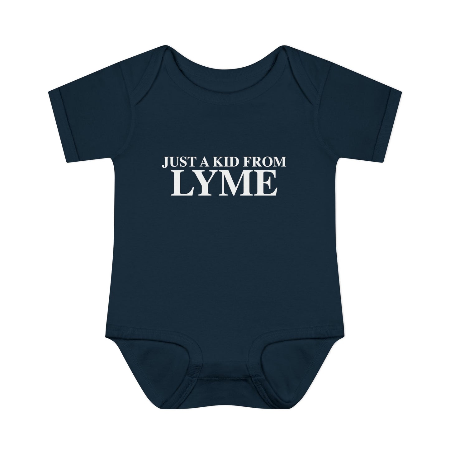 Just a kid from Lyme Infant Baby Rib Bodysuit