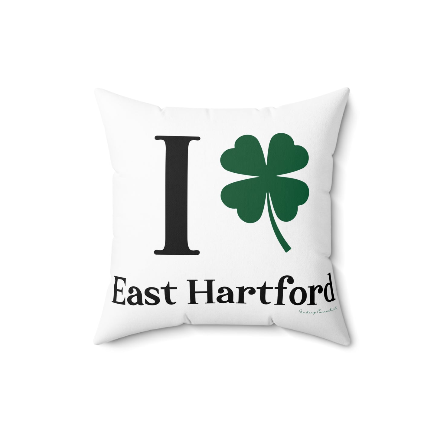 I Clover East Hartford Spun Polyester Square Pillow