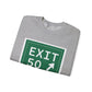 Vintage Exit 50  Merritt Parkway Sign Unisex Heavy Blend™ Crewneck Sweatshirt