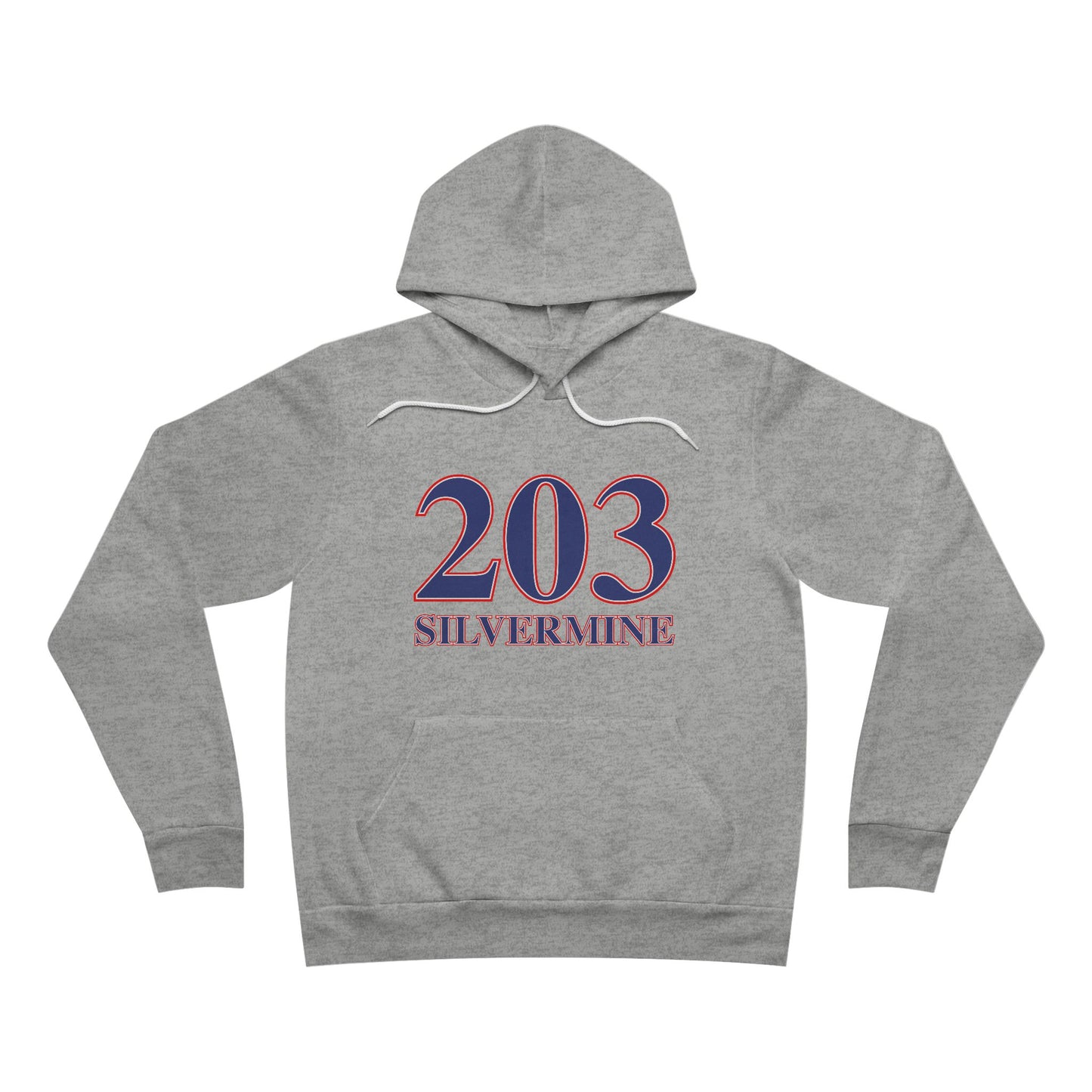 203 Silvermine Red, White & Blue Unisex Sponge Fleece Pullover Hoodie