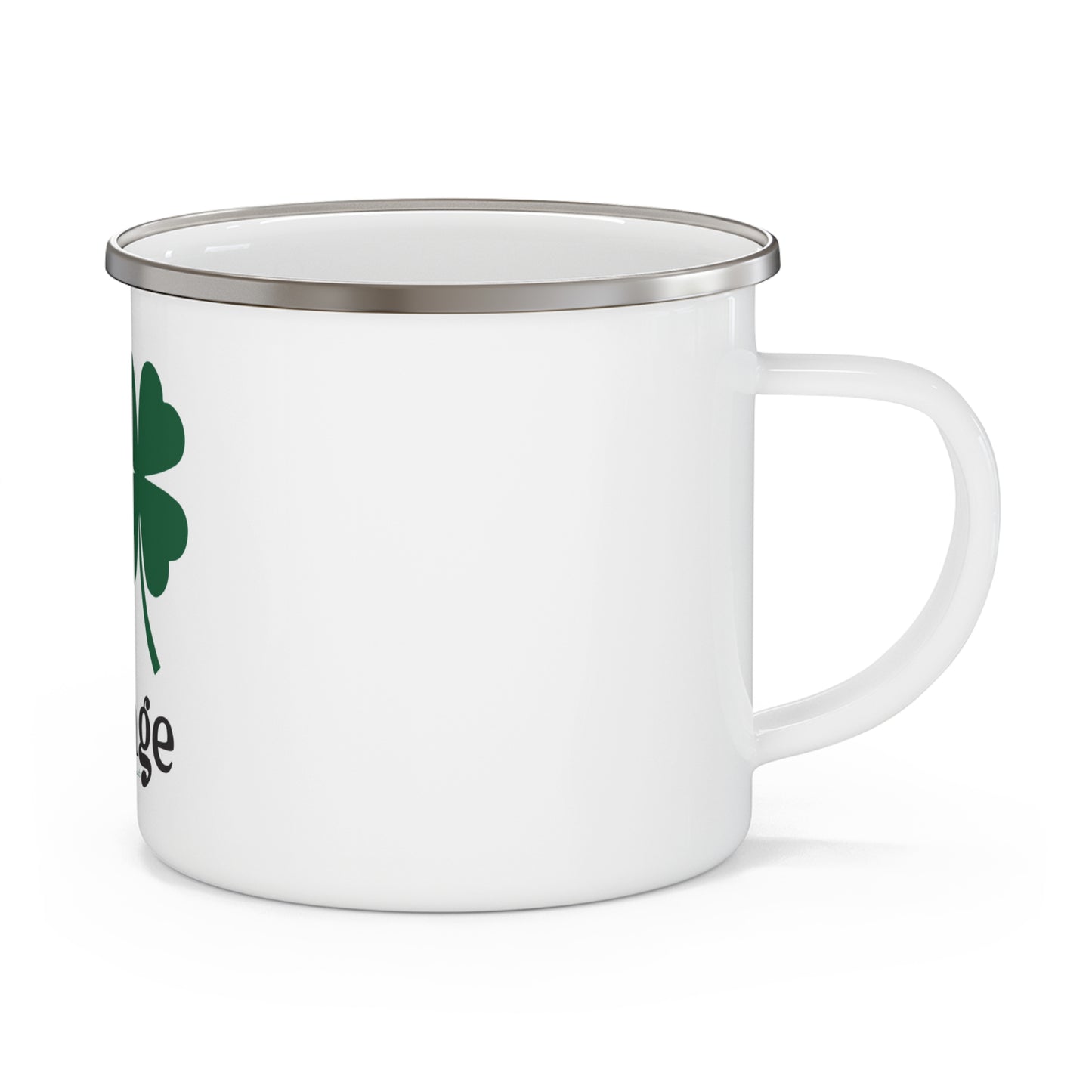 I Clover Orange Enamel Camping Mug