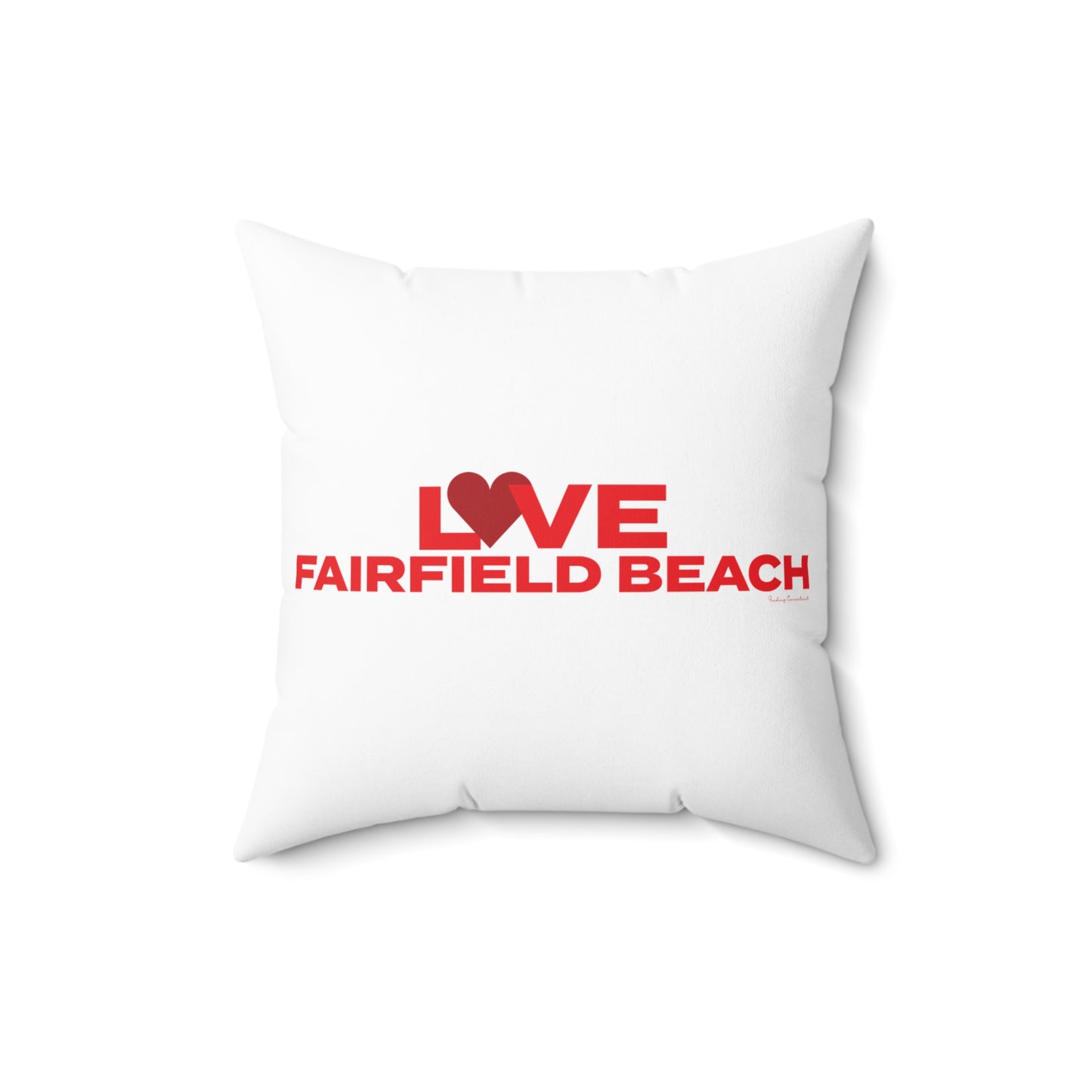 Love Fairfield Beach Spun Polyester Square Pillow