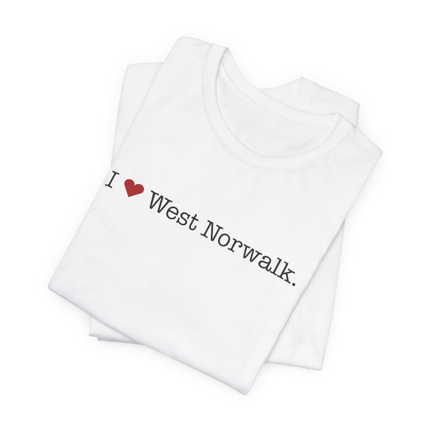 I Heart West Norwalk. Unisex Jersey Short Sleeve T-Shirt