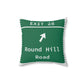 Vintage Merritt Parkway Exit 28 Sign Spun Polyester Square Pillow