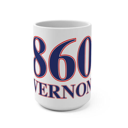 860 Vernon Red, White & Blue Mug 15oz
