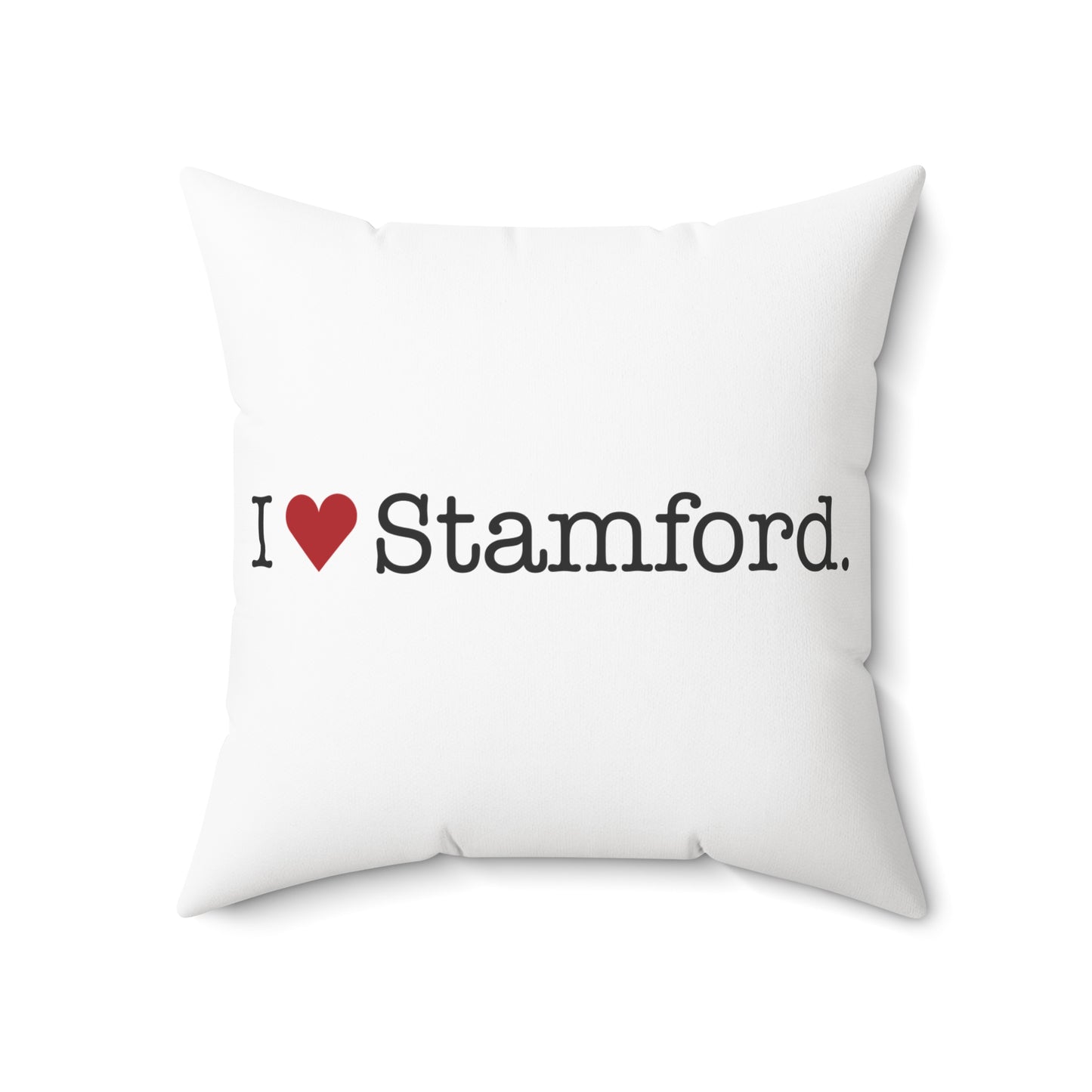 I Heart Stamford. Spun Polyester Square Pillow