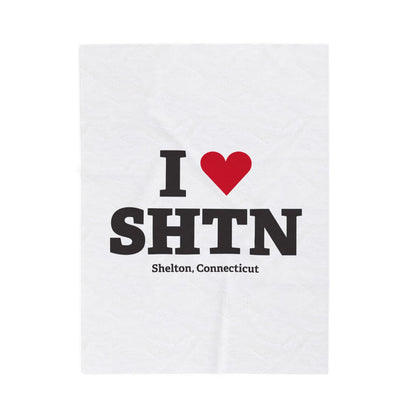 I Heart SHTN Velveteen Plush Blanket