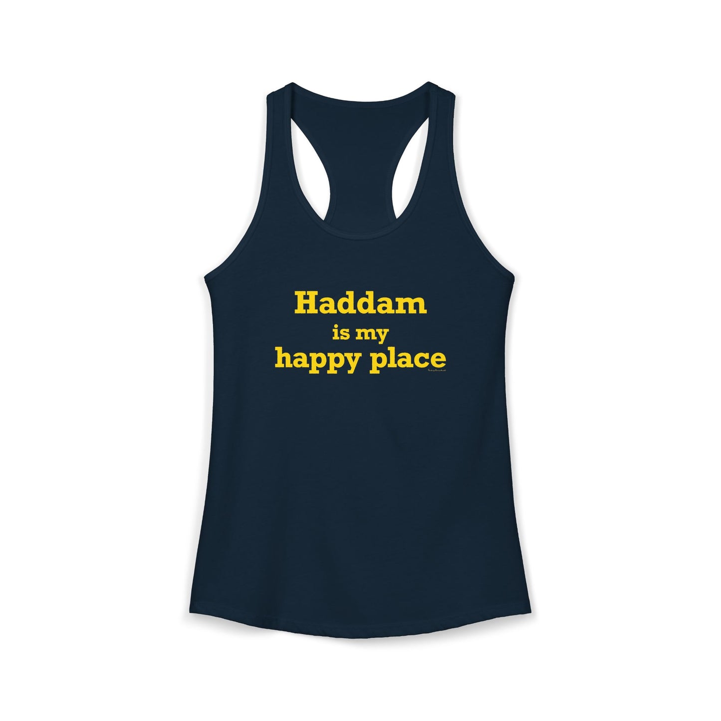 Haddam is My Happy Place Women's Ideal Racerback Tank Top