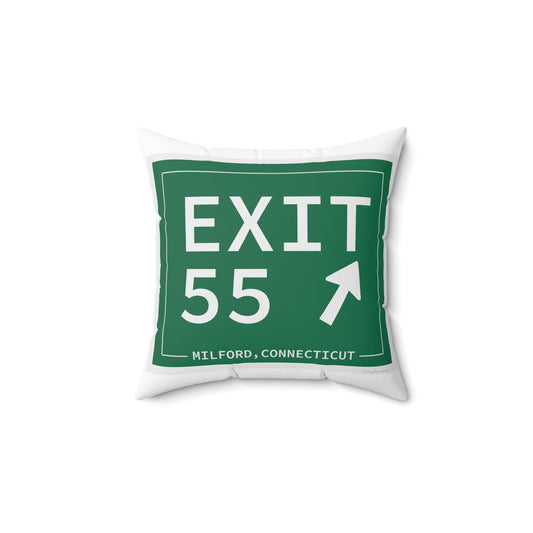 Vintage Exit 55 WCP Sign Spun Polyester Square Pillow