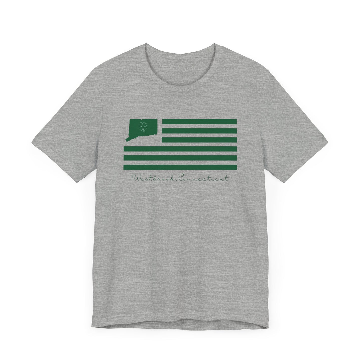 Westbrook Connecticut St. Patrick’s Day Flag Unisex Jersey Short Sleeve T-Shirt