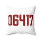 06417 Deep River Connecticut Zip Code Spun Polyester Square Pillow