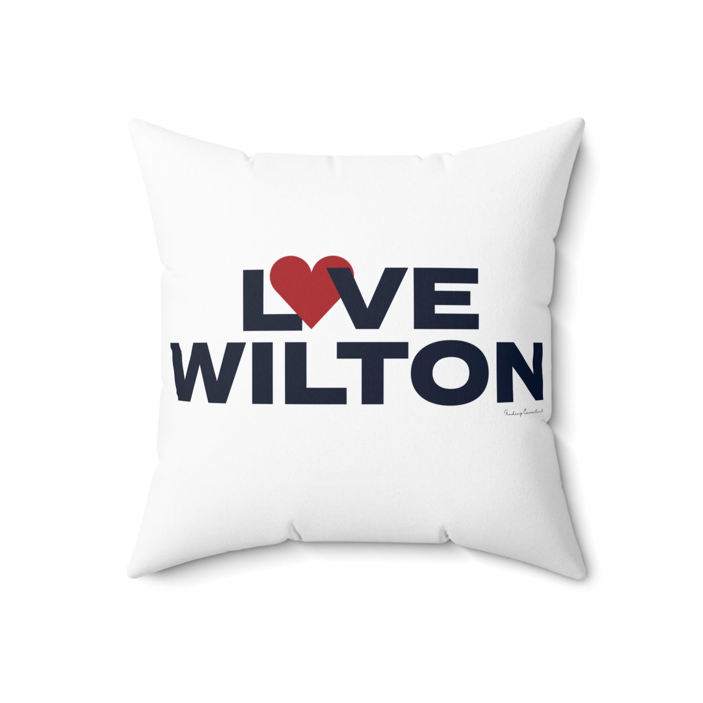 Love Wilton Spun Polyester Square Pillow