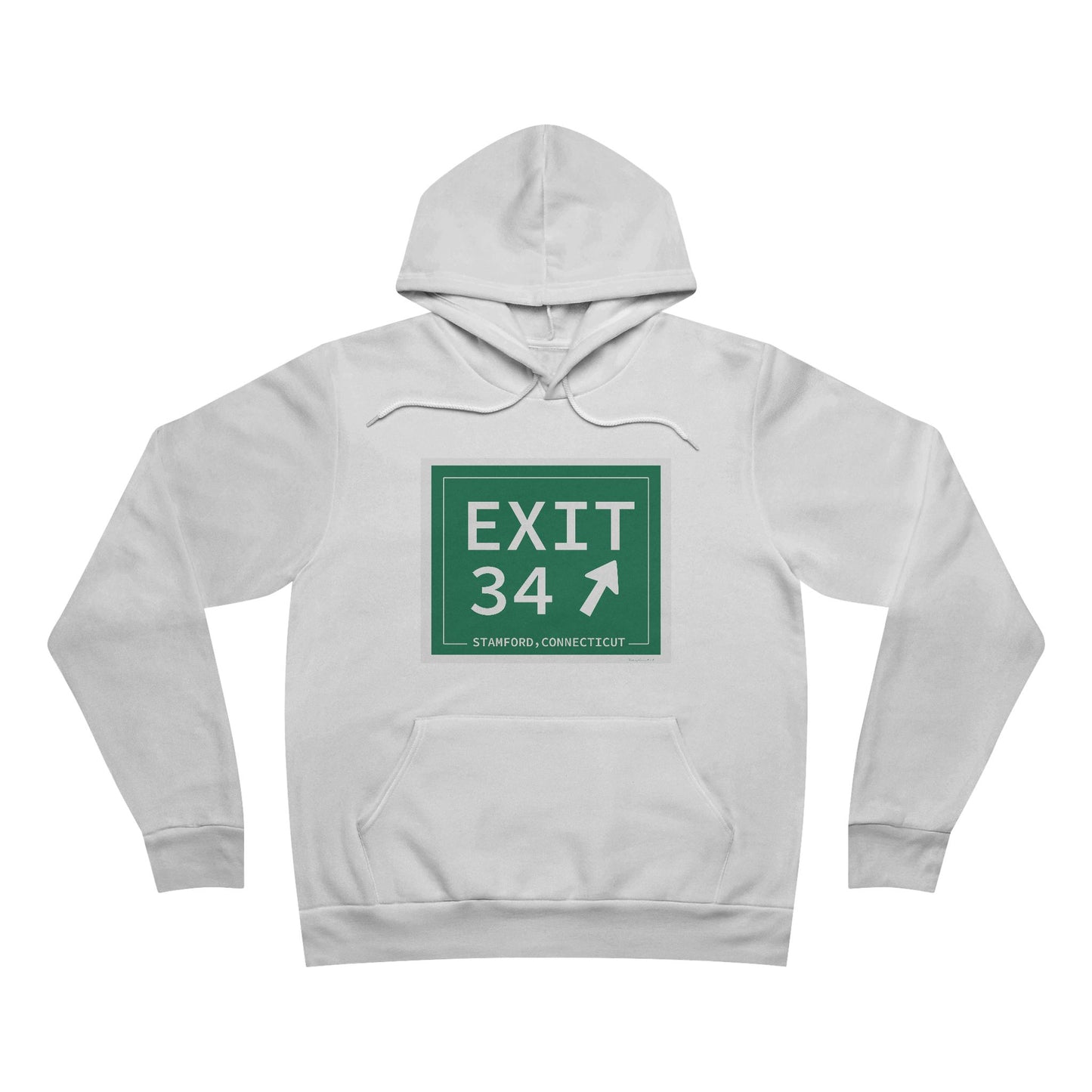 Vintage Exit 34 Merritt Parkway Sign Unisex Sponge Fleece Pullover Hoodie