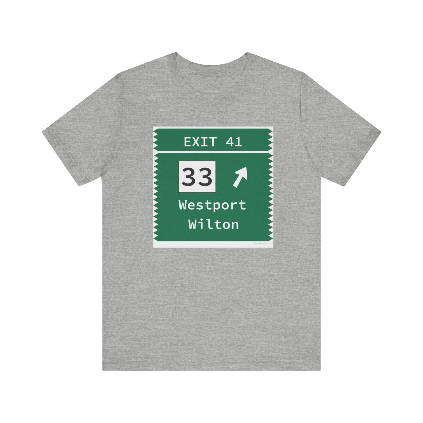 Vintage Merritt Parkway Exit 41 Sign Unisex Jersey Short Sleeve T-Shirt