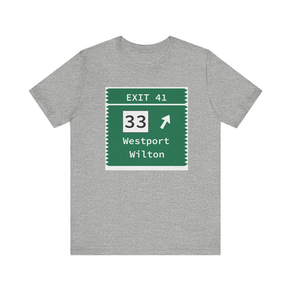 Vintage Merritt Parkway Exit 41 Sign Unisex Jersey Short Sleeve T-Shirt