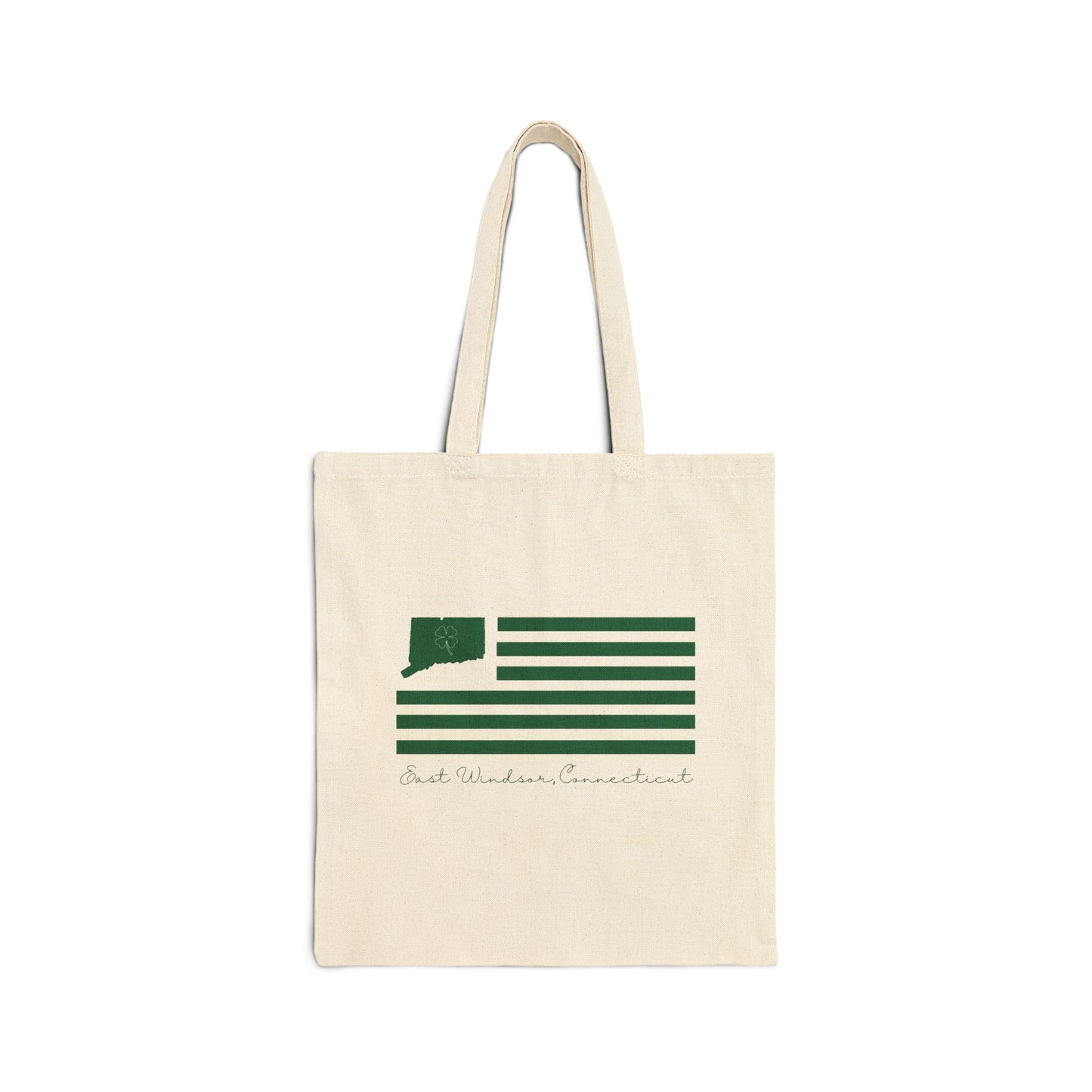 East Windsor St. Patrick’s Day Flag Cotton Canvas Tote Bag